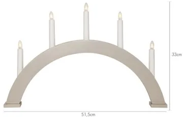 Albo lysestake 51 cm - beige - Interiør - Dekorasjon & innredningsdetaljer - Julepynt & juledekorasjon