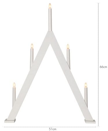 Albo lysestake 51 cm - hvit - Interiør - Dekorasjon & innredningsdetaljer - Julepynt & juledekorasjon