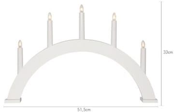 Albo lysestake 51 cm - hvit - Interiør - Dekorasjon & innredningsdetaljer - Julepynt & juledekorasjon