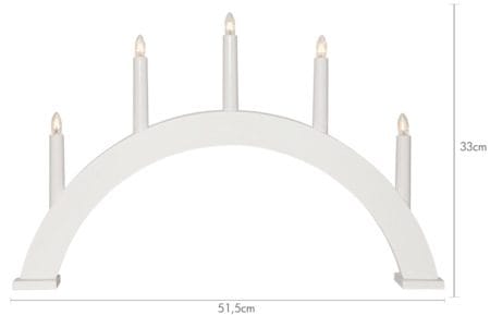 Albo lysestake 51 cm - hvit - Interiør - Dekorasjon & innredningsdetaljer - Julepynt & juledekorasjon