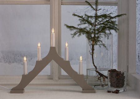 Alma lysestake 44 cm - beige - Interiør - Dekorasjon & innredningsdetaljer - Julepynt & juledekorasjon