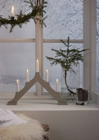 Alma lysestake 44 cm - beige - Interiør - Dekorasjon & innredningsdetaljer - Julepynt & juledekorasjon