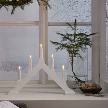 Alma lysestake 44 cm - hvit - Interiør - Dekorasjon & innredningsdetaljer - Julepynt & juledekorasjon