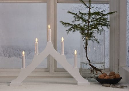 Alma lysestake 44 cm - hvit - Interiør - Dekorasjon & innredningsdetaljer - Julepynt & juledekorasjon