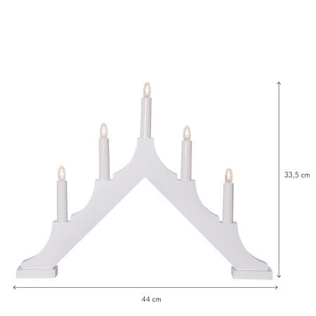Alma lysestake 44 cm - hvit - Interiør - Dekorasjon & innredningsdetaljer - Julepynt & juledekorasjon