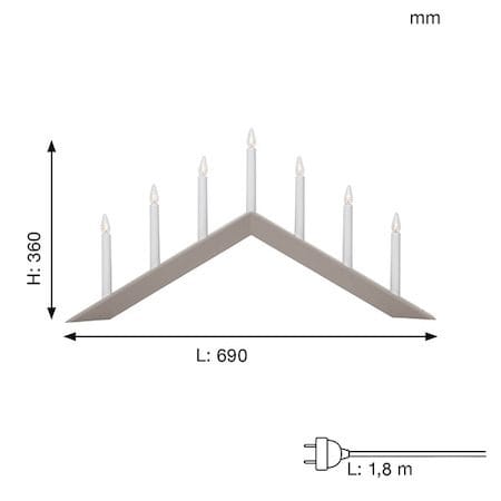 Arrow lysestake 69 cm - elefant - Interiør - Dekorasjon & innredningsdetaljer - Julepynt & juledekorasjon
