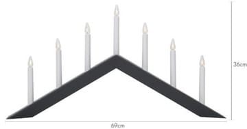 Arrow lysestake 69 cm - grafittgrå - Interiør - Dekorasjon & innredningsdetaljer - Julepynt & juledekorasjon
