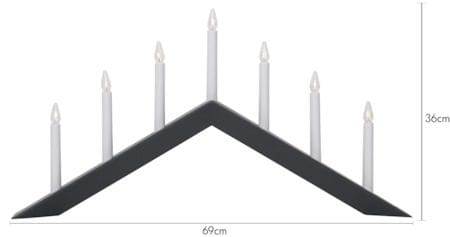 Arrow lysestake 69 cm - grafittgrå - Interiør - Dekorasjon & innredningsdetaljer - Julepynt & juledekorasjon