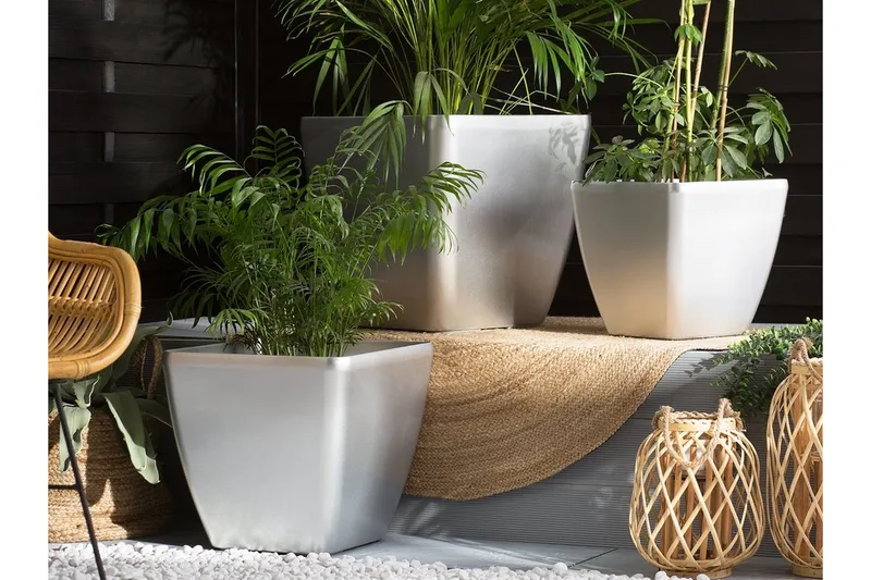 Astras Krukke 48 cm, Sølv