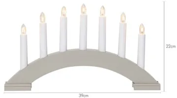 Bea lysestake 39 cm - beige - Interiør - Dekorasjon & innredningsdetaljer - Julepynt & juledekorasjon