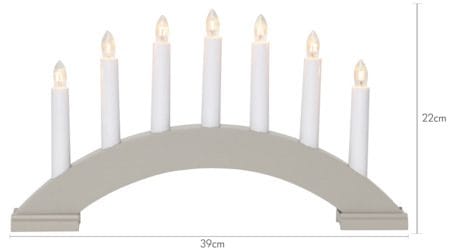 Bea lysestake 39 cm - beige - Interiør - Dekorasjon & innredningsdetaljer - Julepynt & juledekorasjon