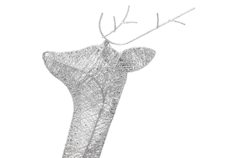 beBasic Julreinfamilie 270x7x90 cm sølv kaldhvitt netting - Julepynt & juledekorasjon