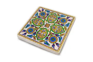 Glassunderlag 4-pk - Grønn/Blå/Gul - Interiør - Dekorasjon & innredningsdetaljer - Borddekorasjon - Glassunderlegg