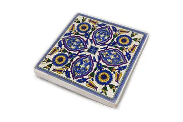 Glassunderlag 4-pk - Blå/Gul - Interiør - Dekorasjon & innredningsdetaljer - Borddekorasjon - Glassunderlegg