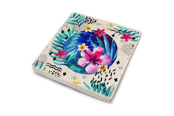 Glassunderlag 4-pk - Flerfarget - Interiør - Dekorasjon & innredningsdetaljer - Borddekorasjon - Glassunderlegg