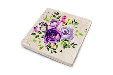 Glassunderlag 4-pk - Flerfarget - Interiør - Dekorasjon & innredningsdetaljer - Borddekorasjon - Glassunderlegg