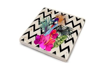 Glassunderlag 4-pk - Flerfarget - Interiør - Dekorasjon & innredningsdetaljer - Borddekorasjon - Glassunderlegg