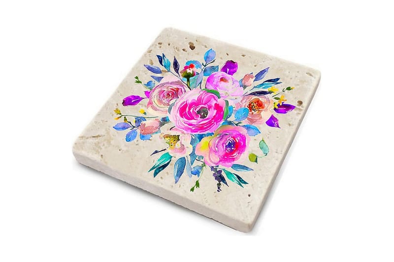 Glassunderlag 4-pk - Flerfarget - Interiør - Dekorasjon & innredningsdetaljer - Borddekorasjon - Glassunderlegg