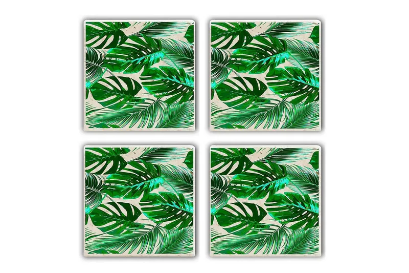 Glassunderlag 4-pk, Flerfarget