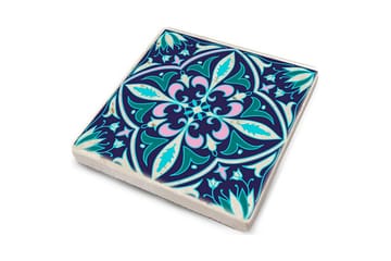 Glassunderlag 4-pk - Mørkeblå/Flerfarget - Interiør - Dekorasjon & innredningsdetaljer - Borddekorasjon - Glassunderlegg