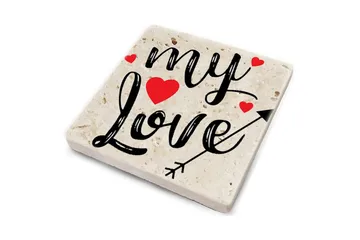 Glassunderlag 4-pk - Flerfarget - Interiør - Dekorasjon & innredningsdetaljer - Borddekorasjon - Glassunderlegg