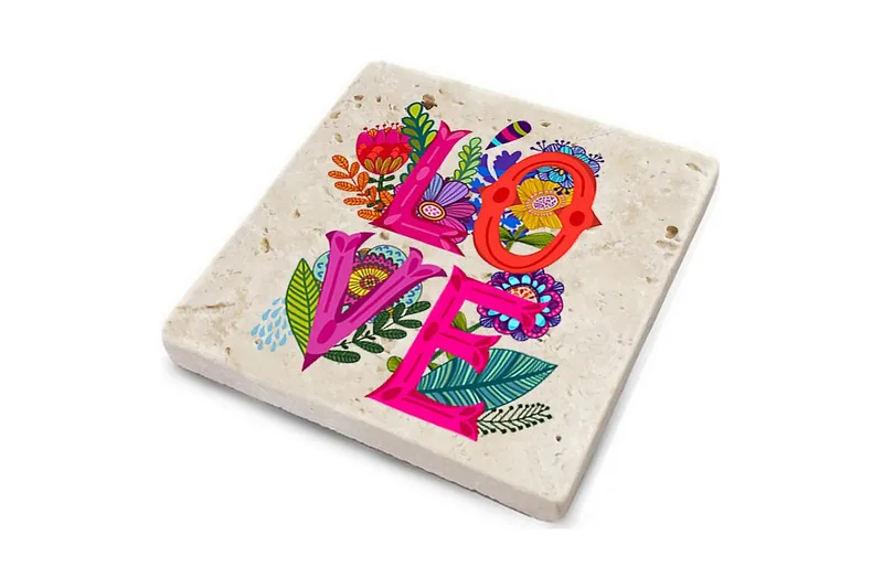 Glassunderlag 4-pk - Flerfarget - Interiør - Dekorasjon & innredningsdetaljer - Borddekorasjon - Glassunderlegg