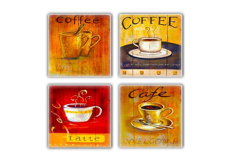 Kitchenware Glass Matt (4 Pieces), Flerfarget