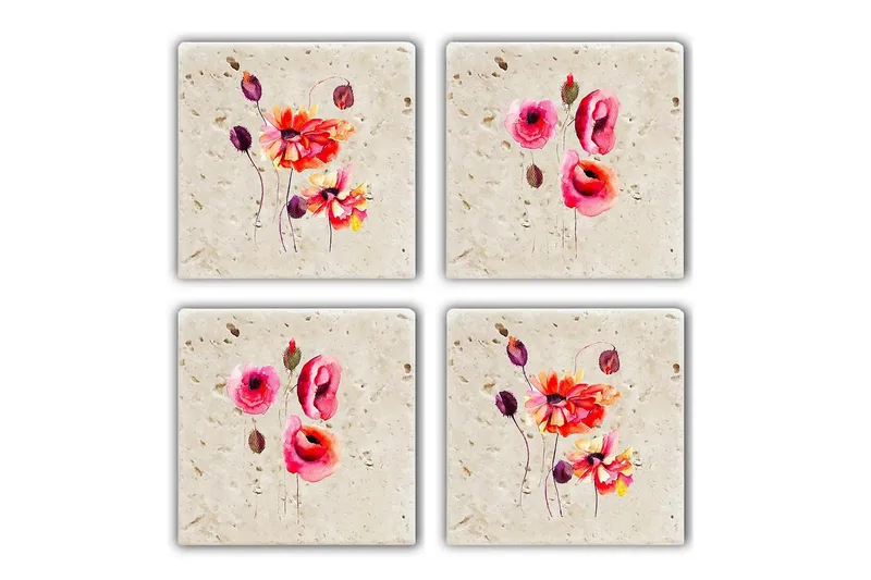 Kitchenware Glass Matt (4 Pieces), Flerfarget