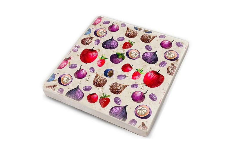 Kjøkkenutstyr Glassmatte (4 deler) - Flerfarget - Interiør - Dekorasjon & innredningsdetaljer - Borddekorasjon - Glassunderlegg