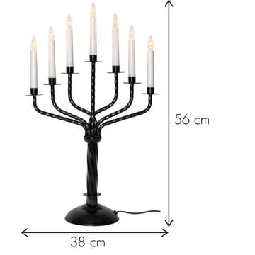 Bore lysestake 38 cm - svart - Interiør - Dekorasjon & innredningsdetaljer - Julepynt & juledekorasjon