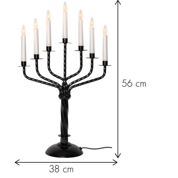 Bore lysestake 38 cm - svart - Interiør - Dekorasjon & innredningsdetaljer - Julepynt & juledekorasjon