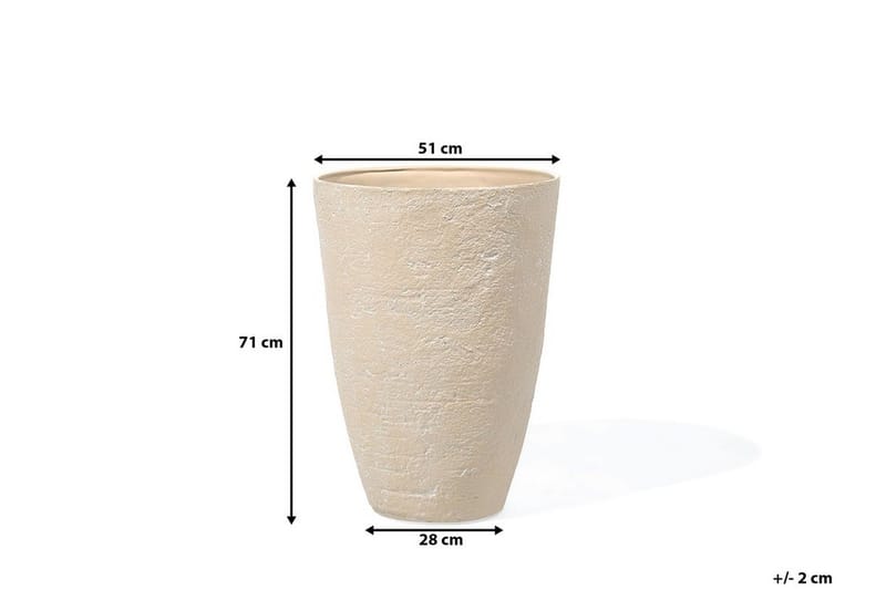 Camia Krukke 51 cm - Beige - Interiør - Dekorasjon & innredningsdetaljer - Krukker - Utepotter