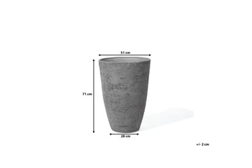 CAMIA Krukke 51 cm - Grå - Interiør - Dekorasjon & innredningsdetaljer - Krukker - Utepotter