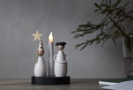 Christmas Joy lysestake 16 cm - hvit - Interiør - Dekorasjon & innredningsdetaljer - Julepynt & juledekorasjon