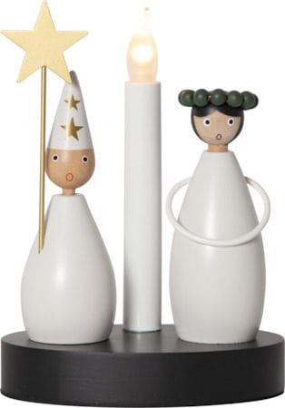 Christmas Joy lysestake 16 cm - hvit - Interiør - Dekorasjon & innredningsdetaljer - Julepynt & juledekorasjon