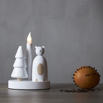 Christmas Joy lysestake 16 cm - hvit - Interiør - Dekorasjon & innredningsdetaljer - Julepynt & juledekorasjon