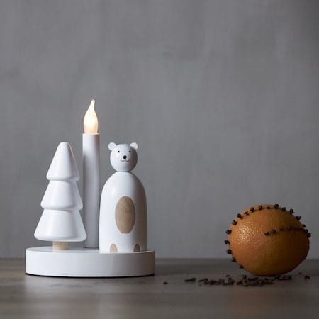 Christmas Joy lysestake 16 cm - hvit - Interiør - Dekorasjon & innredningsdetaljer - Julepynt & juledekorasjon
