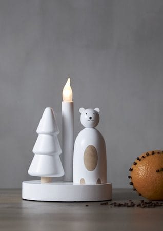 Christmas Joy lysestake 16 cm - hvit - Interiør - Dekorasjon & innredningsdetaljer - Julepynt & juledekorasjon