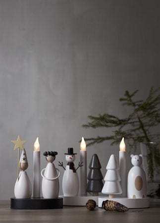 Christmas Joy lysestake 16 cm - hvit - Interiør - Dekorasjon & innredningsdetaljer - Julepynt & juledekorasjon