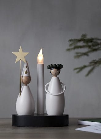 Christmas Joy lysestake 16 cm - hvit - Interiør - Dekorasjon & innredningsdetaljer - Julepynt & juledekorasjon