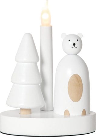 Christmas Joy lysestake 16 cm - hvit - Interiør - Dekorasjon & innredningsdetaljer - Julepynt & juledekorasjon