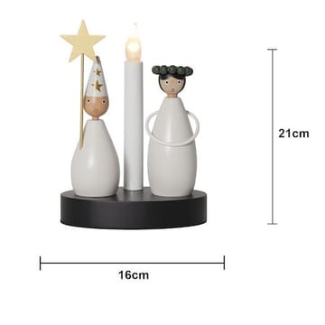 Christmas Joy lysestake 16 cm - hvit - Interiør - Dekorasjon & innredningsdetaljer - Julepynt & juledekorasjon
