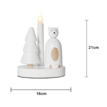 Christmas Joy lysestake 16 cm - hvit - Interiør - Dekorasjon & innredningsdetaljer - Julepynt & juledekorasjon