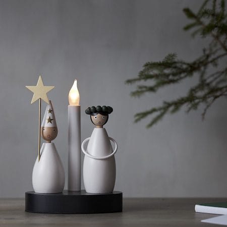 Christmas Joy lysestake 16 cm - hvit - Interiør - Dekorasjon & innredningsdetaljer - Julepynt & juledekorasjon
