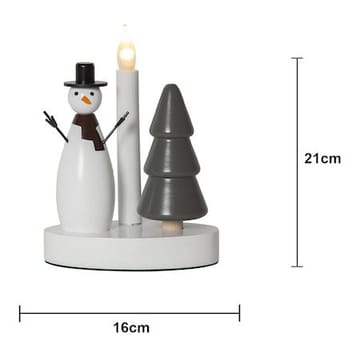 Christmas Joy lysestake 16 cm - hvit - Interiør - Dekorasjon & innredningsdetaljer - Julepynt & juledekorasjon