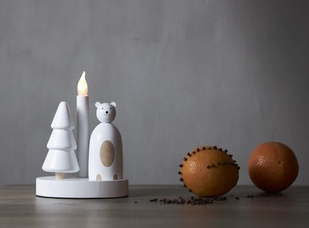 Christmas Joy lysestake 16 cm - hvit - Interiør - Dekorasjon & innredningsdetaljer - Julepynt & juledekorasjon