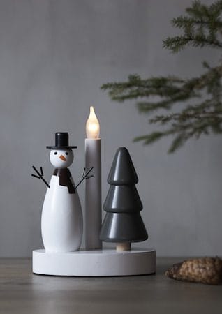 Christmas Joy lysestake 16 cm - hvit - Interiør - Dekorasjon & innredningsdetaljer - Julepynt & juledekorasjon
