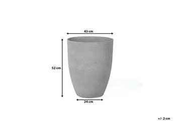 Croton Krukke 43 cm - Grå - Interiør - Dekorasjon & innredningsdetaljer - Krukker - Utepotter
