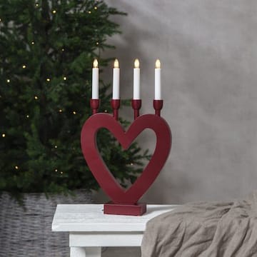 Dala lysestake 27 cm - rød - Interiør - Dekorasjon & innredningsdetaljer - Julepynt & juledekorasjon
