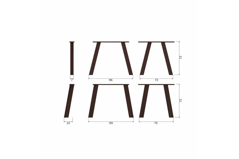 Bordben Haarlem Sett av 2 - Mystisk Brun - Interiør - Dekorasjon & innredningsdetaljer - Dekorbeslag - Beslag - Møbelben